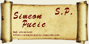 Simeon Pučić vizit kartica